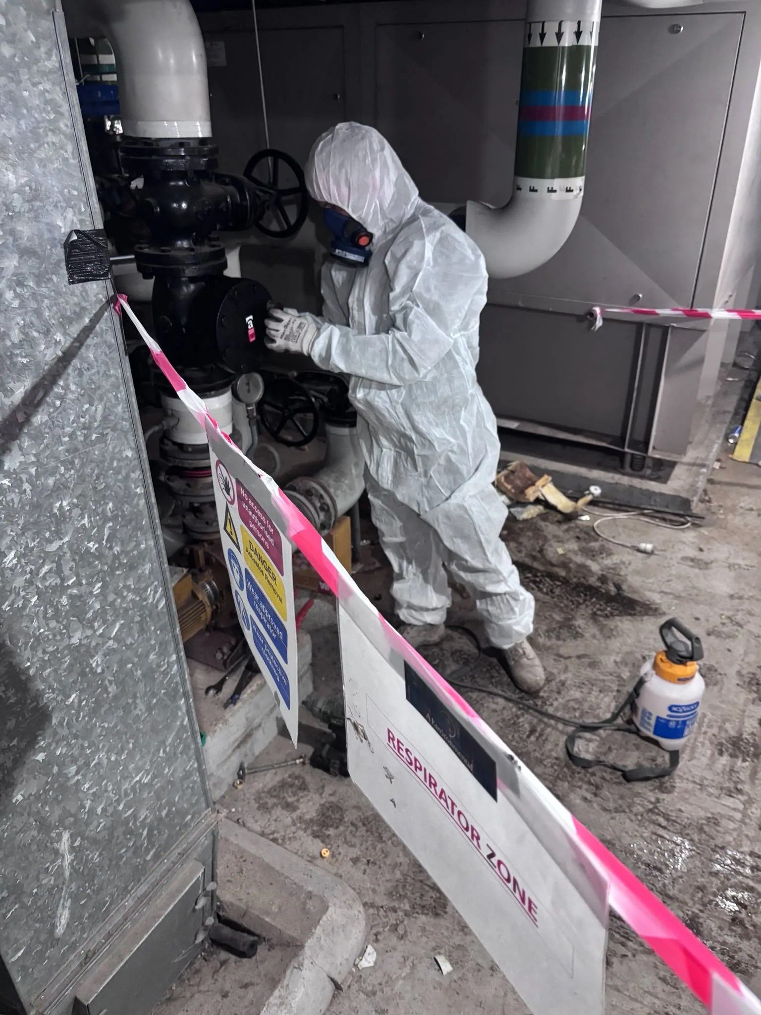 Asbestos artex removal from concrete soffit in Upper Edmonton